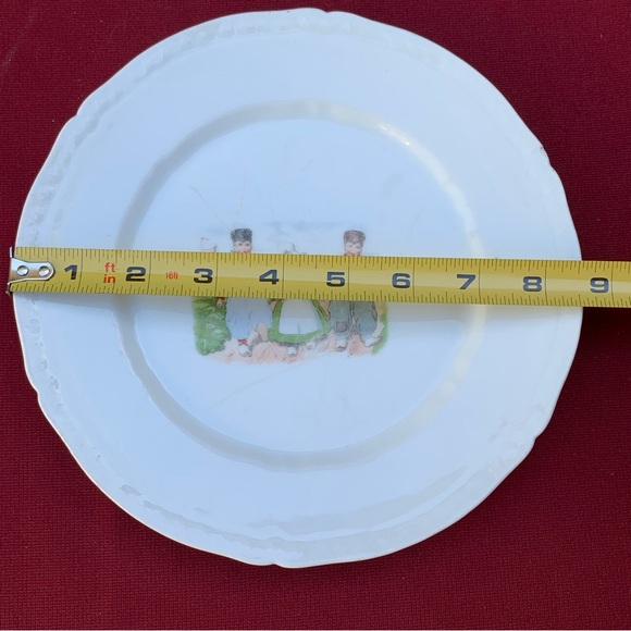 Vintage Ceramic Porcelain Plate Dish Children Scalloped Border Dutch European 8" - Picture 4 of 9